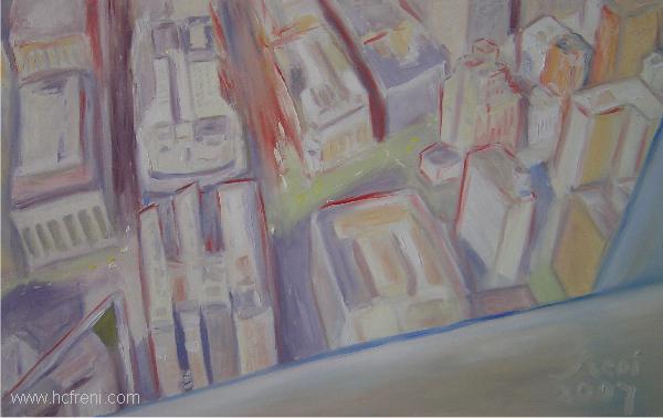 View at Macy's from top of Empire state building N.Y. N.Y. 70x110cm 2007