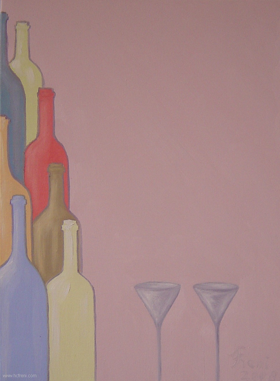 bottle stack 75x55cm 2008