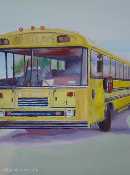 Schoolbus 100x75cm 2005